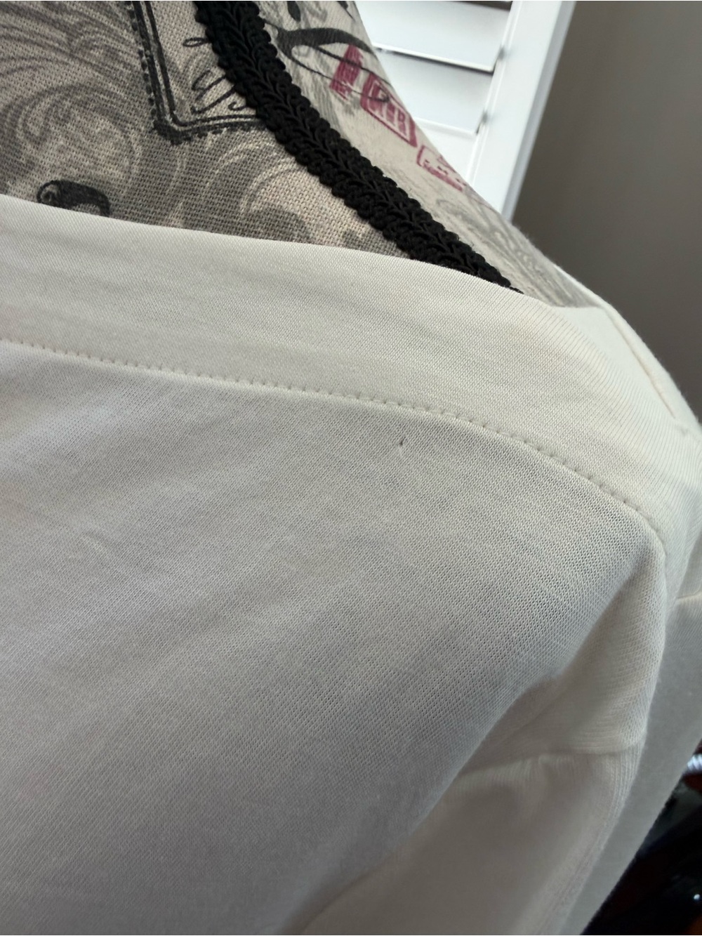 Talbots White Boatneck Tunic with Crochet & Tassel Hem - Picture 7 of 7